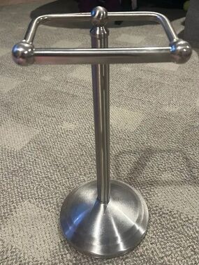 Telescoping Pivoting Freestanding Toilet Paper Holder, Adjustable Height